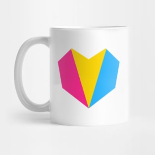 Pansexual Flag Geometric Heart Mug